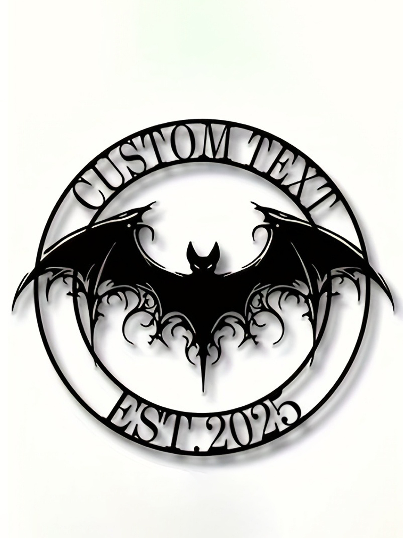 DIY Personalized Bat Metal Wall Sign
